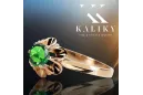 Emerald Original Vintage 14K Rose Gold Ring Vintage Jewlery vrc004r